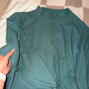 Teal Women's mockneck Top L/xl
